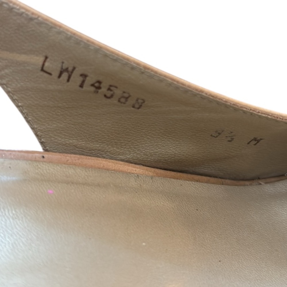 Stuart Weitzman Patent Leather Excise Slingback Wedge Sandals - Picture 12 of 13